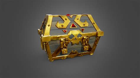 Sea Of Thieves Captain Chest Treasure Chest 3D Model By HexHyte