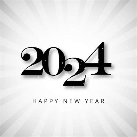 Free Vector Happy New Year 2024 Text For Celebration Card Background