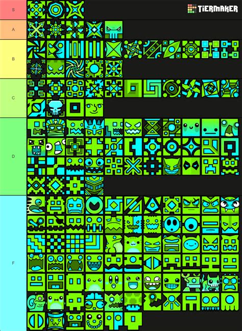 Rank Every Geometry Dash 2 1 Cube Now With Color Tier List