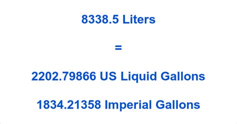 83385 Liters To Gallons How Many Gallons In 83385 Liters