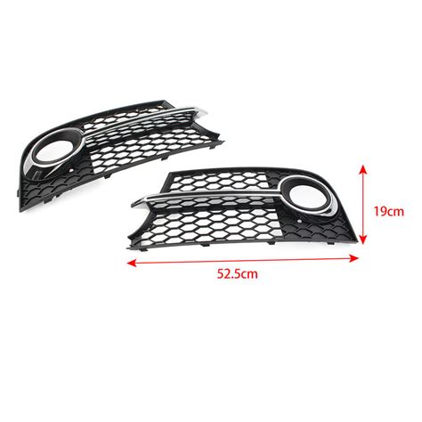 Front Bumper Honeycomb Mesh Fog Light Grille Cover For Audi TT MK2 S