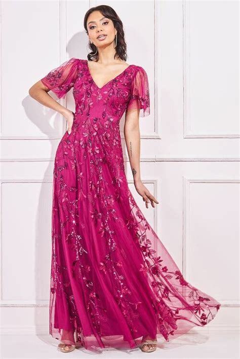 Achat Robe Maxi BrodÉe À Manches ÉvasÉes Goddiva Dr3279a En Gros