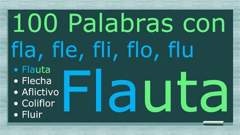 100 Palabras Con Fla Fle Fli Flo Flu YouTube