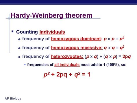 Measuring Evolution Of Populations Hardyweinberg Principle Ap Biology