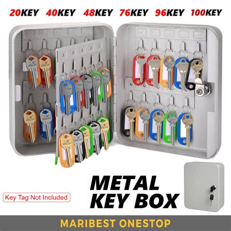 Key Holder Box Metal Key Box Wall Home Key Storage Box Kotak Kunci