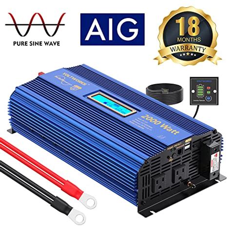 Pure Sine Wave 2000watt Car Power Inverter Dc 12v To 120v Ac With