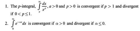 Improper Integrals Theorem Worked Examples Exercise With Answers