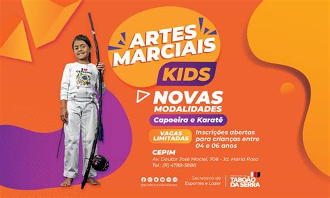 Projeto Artes Marciais Kids em Taboão da Serra está inscrições