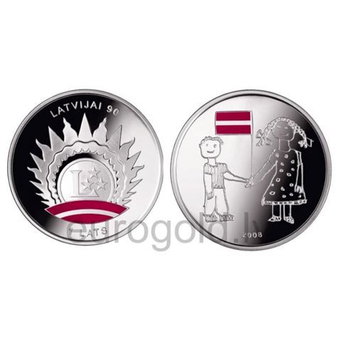 Nopirkt Latvia 1 lats 2008 Latvijai 90