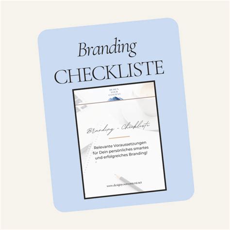 Branding Checkliste DesignYourContent