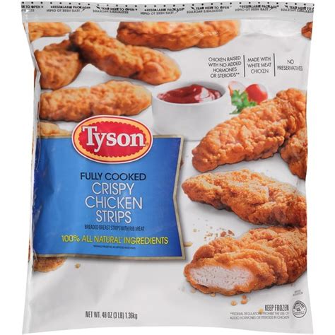 Tyson Fully Cooked Crispy Chicken Strips 25 Oz Frozen 48 Oz