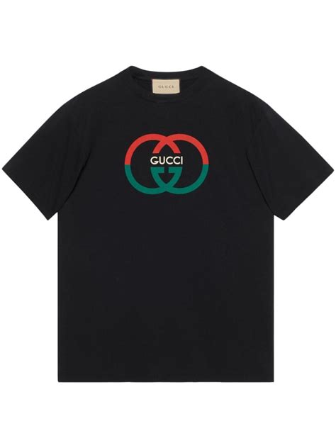 Gucci Logo Print Cotton T Shirt Farfetch