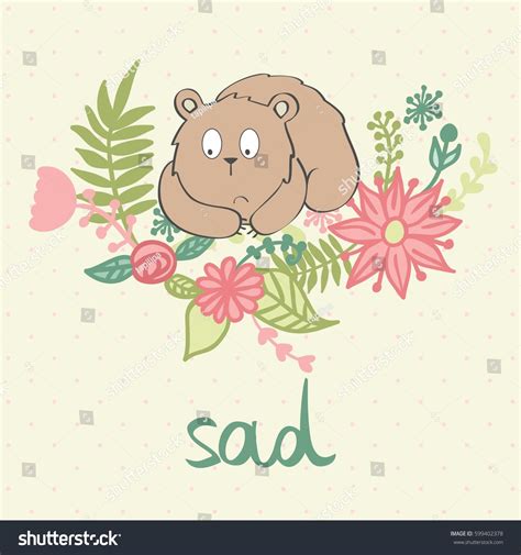 Vector Illustration Cartoon Sad Bear Stock Vector (Royalty Free ...