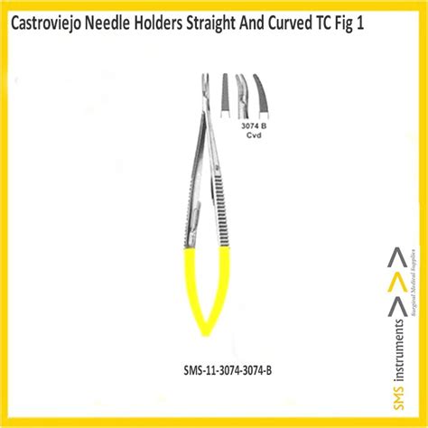 Castroviejo Needle Holders Straight Curved TC Dental Instruments