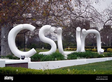 A Csun Sign At The Entrance To Cal State Northridge Saturday Jan 23