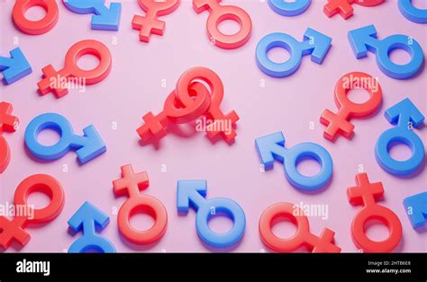 Lesbian Couple Two Female Gender Symbols Together As Symbol Of Lesbian Love D Render Stock