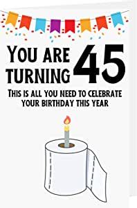 Amazon Funny Covid 45th Birthday Card Social Distancing 45