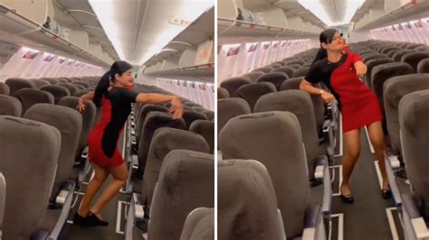 Wow Amazing A Video Of Air Hostess Dancing To Bengali Song Kacha