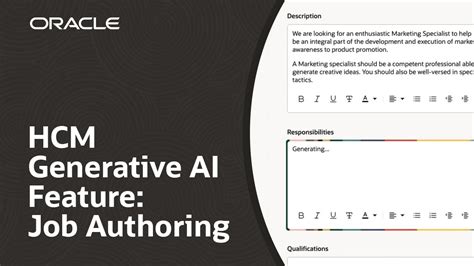 Oracle Fusion Cloud Hcm Generative Ai Feature Job Authoring Youtube