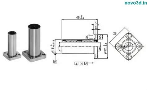 Linear Bearing LMK8LUU 8mm LMK10LUU 10mm Square Flange Bushing For 3D