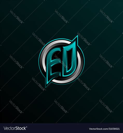 Initial ed logo design Royalty Free Vector Image