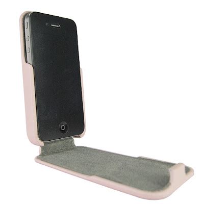 applecases: IPHONE 4 PLAIN LEATHER FLIP CASE