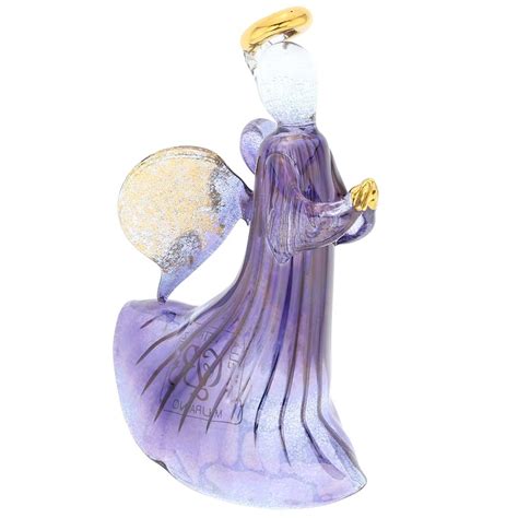 Christmas Tree Ornaments Murano Glass Angel Christmas Ornament Blue