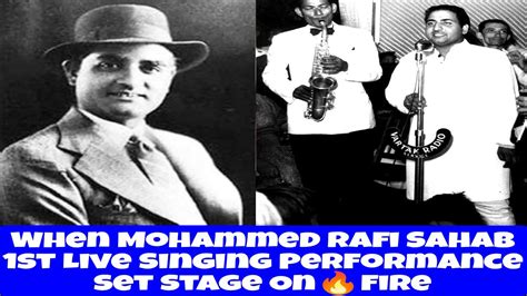 When Mohammed Rafi Sahab 1st Live Singing Performance Set Stage On 🔥