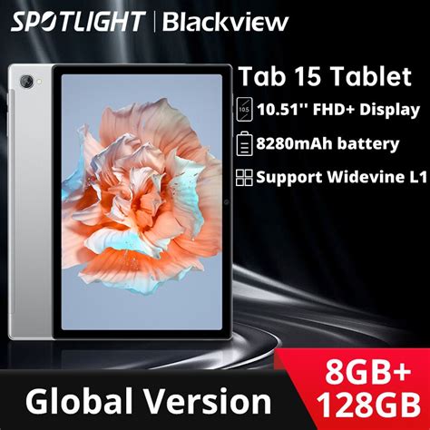 Tableta Blackview Tab 15 versión Global Android 8GB 128GB pantalla