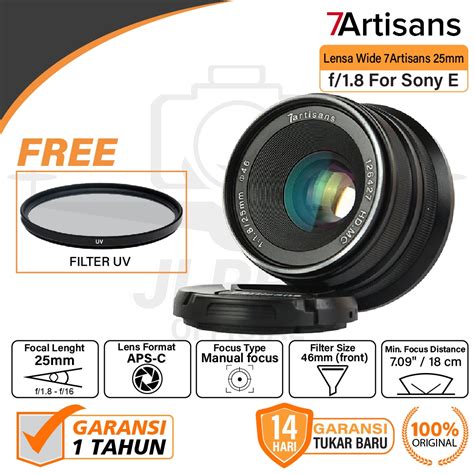 Jual Lensa Wide 7Artisans 25mm F1 8 For Sony E MOUNT 7Artisan Black