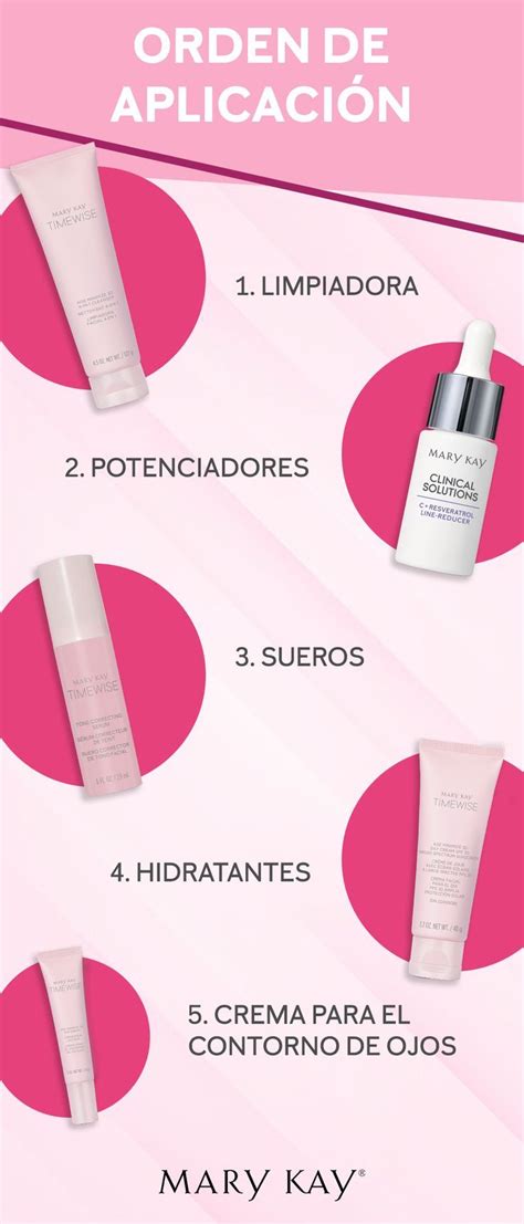 Orden de Aplicación en 2023 Cosméticos mary kay Mary kay Cremas