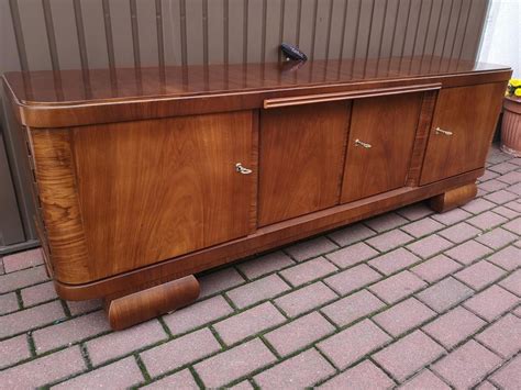 Komoda Art Deco Orzech Rtv Niska Stara Antyk Allegro Pl