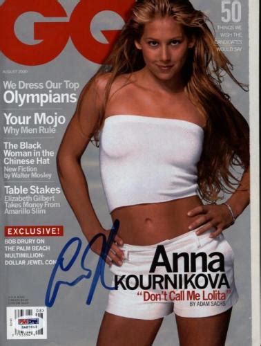 Anna Kournikova 2001 Fmh Authentic Signed Auto Magazine Psa Dna Itp