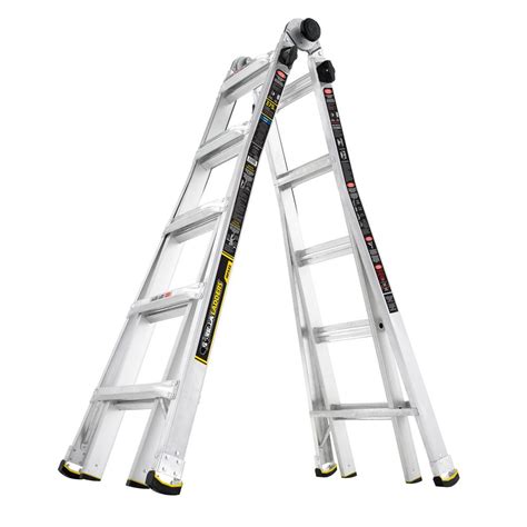 Werner 22 Ft Reach Aluminum Telescoping Multi Position Ladder With 250