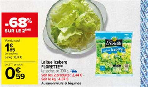 Offre Laitue Iceberg Florette Chez Auchan