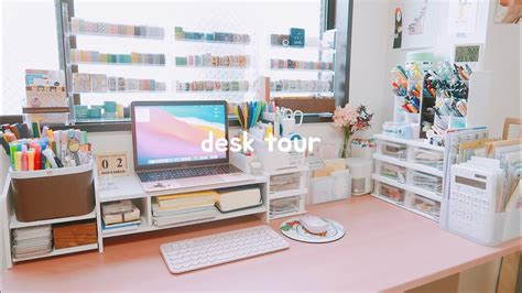 Aesthetic Desk Tour 🌷 How I Organize My Stationery Youtube