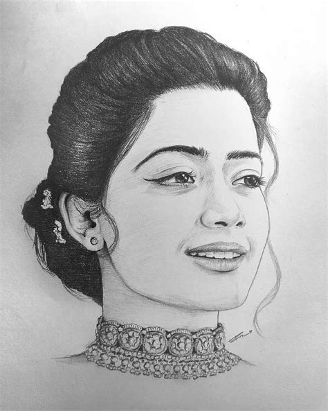 Art Rashmika Mandanna Sketch Atelier Yuwa Ciao Jp