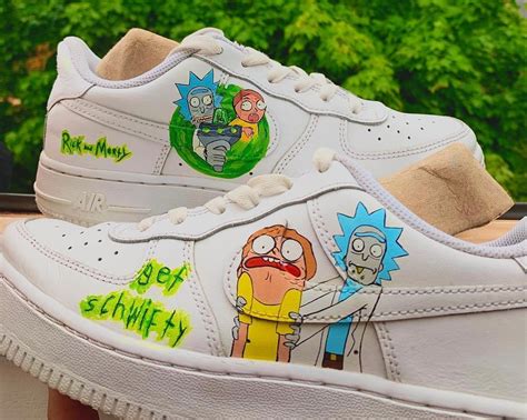 Rick And Morty Air Force 1 Custom In 2022 Air Force 1 Custom