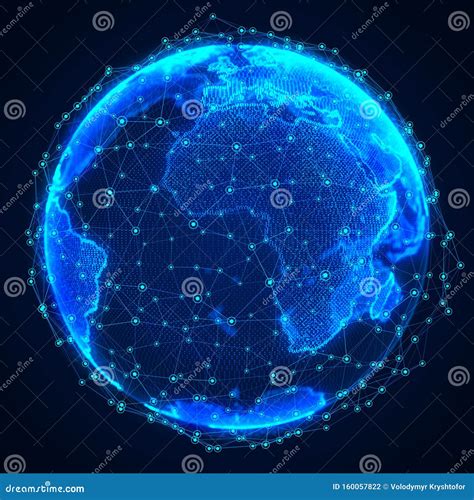 World Wide Web Global Network Connection World Map Planet Earth