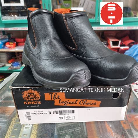 Jual Kwd X Sepatu Safety Semi Boot Polos Hitam King S Honeywell Kwd