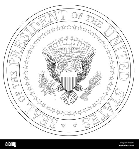 A Depiction Of The Seal Of The President Of The United States Of