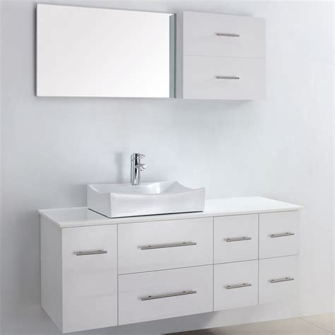 Christo 54" Modern Bathroom Vanity Set - White | Free Shipping - Modern ...