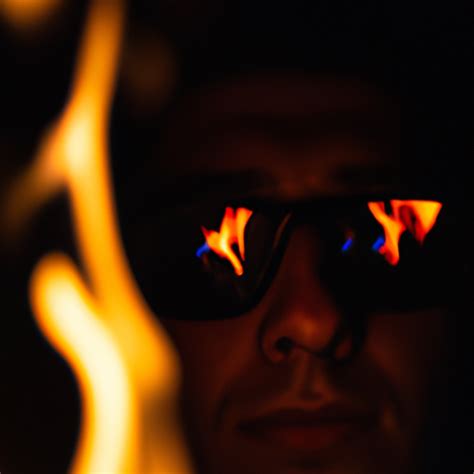 Person Staring Into The Fire In The Dark With Glasses On Flames Memes