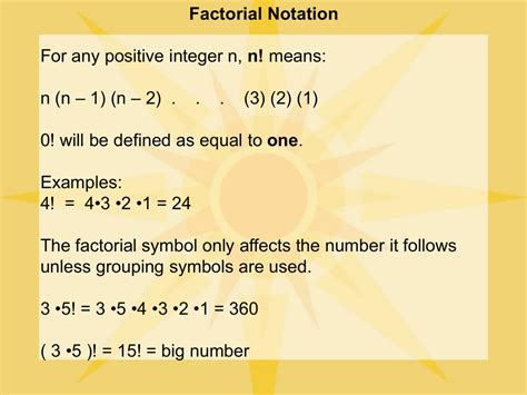 Factorial And Summation Notation