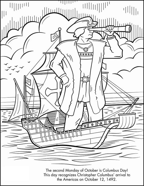 Christopher Columbus Coloring Page Free Printable Coloring Pages