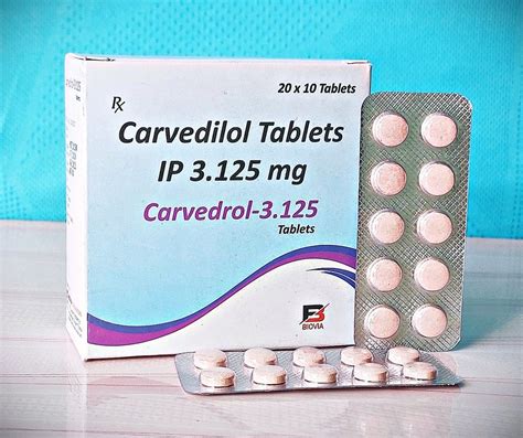 Carvedilol 3 125 Mg Tablet Prescription Treatment Hypertension At