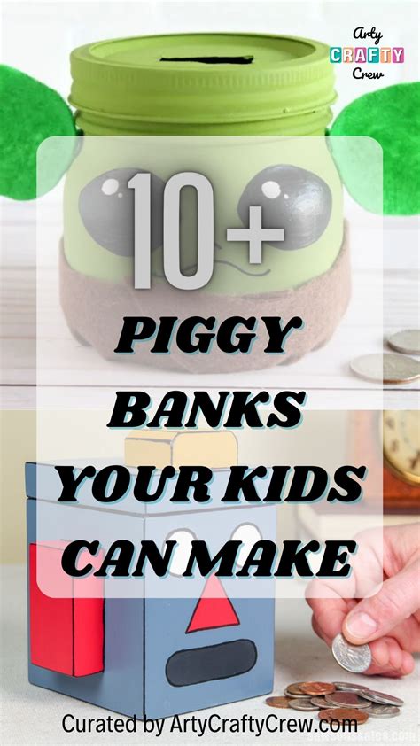 18 Fun DIY Piggy Banks For Kids and Adults - Arty Crafty Crew