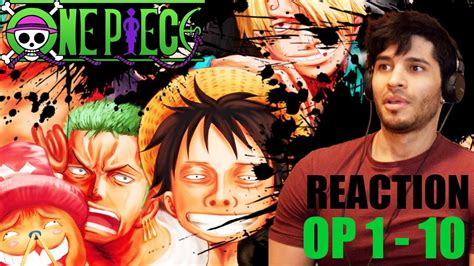 One Piece Openings 1 10 BLIND REACTION PART 1 YouTube