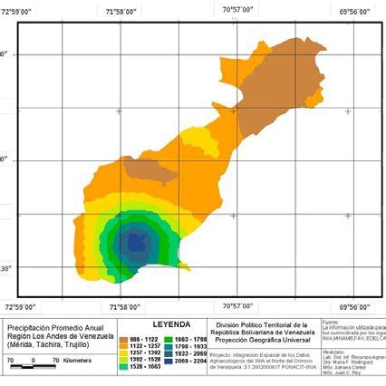 Distribuci N Espacial De La Precipitaci N Media Anual En La Regi N De