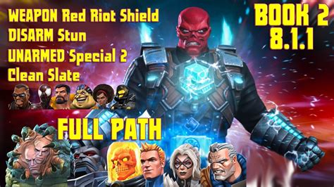 Mcoc Act 811 Weapon Red Riot Shield Disarm Stun Unarmed Special 2 W Red Skull Boss